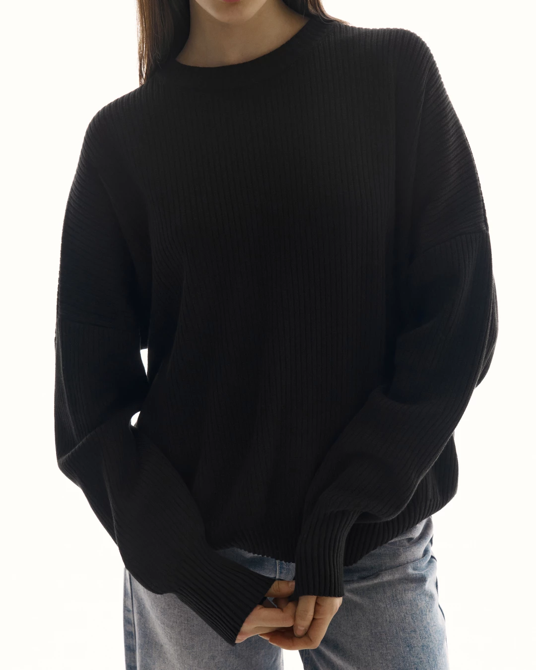 Джемпер оверсайз в рубчик 2 Look Online